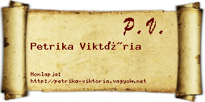 Petrika Viktória névjegykártya
